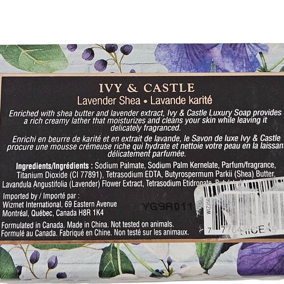 Ivy & Castle Luxury Soap 10.5 oz Lavender Extract Shea Butter New Sealed - Picture 5 of 10